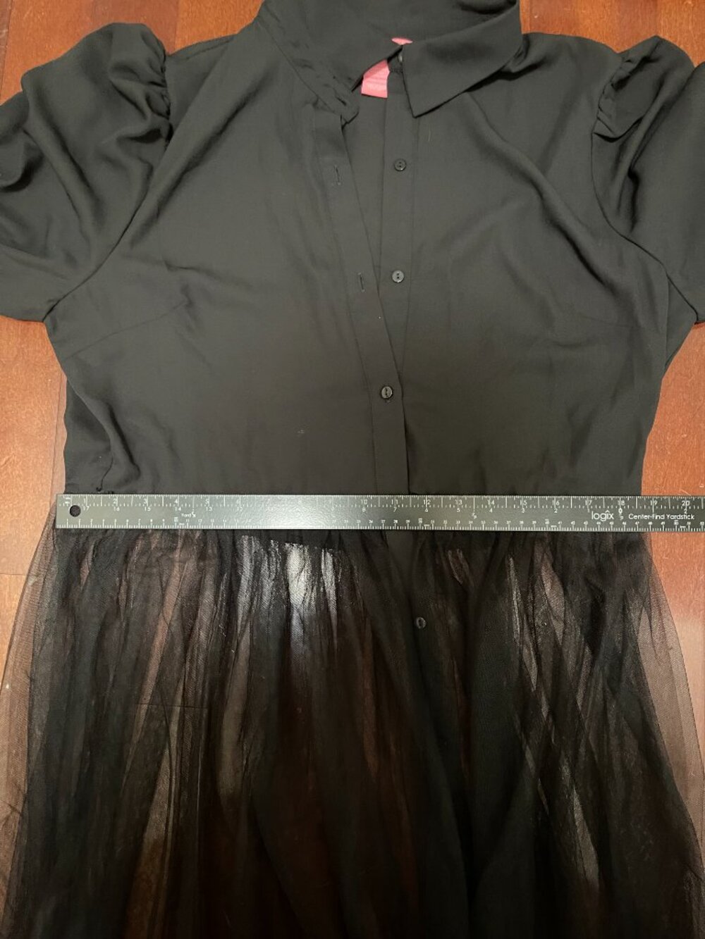 Lilly's Kloset Black Sheer Mesh Overlay Shirt Dress 2XL - Picture 7 of 7